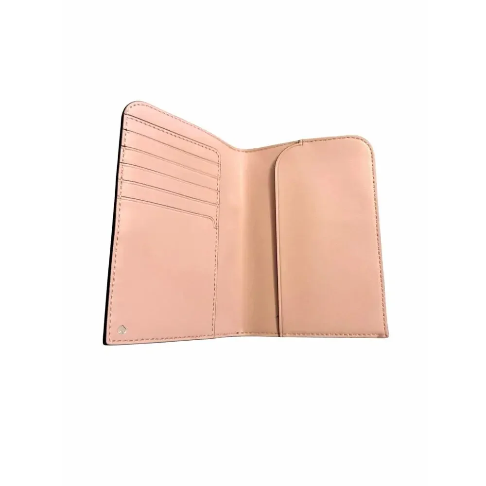 NEW KATE SPADE Frosty Penguin Wallet Passport Holder Case Leather NWOT 3900 /23